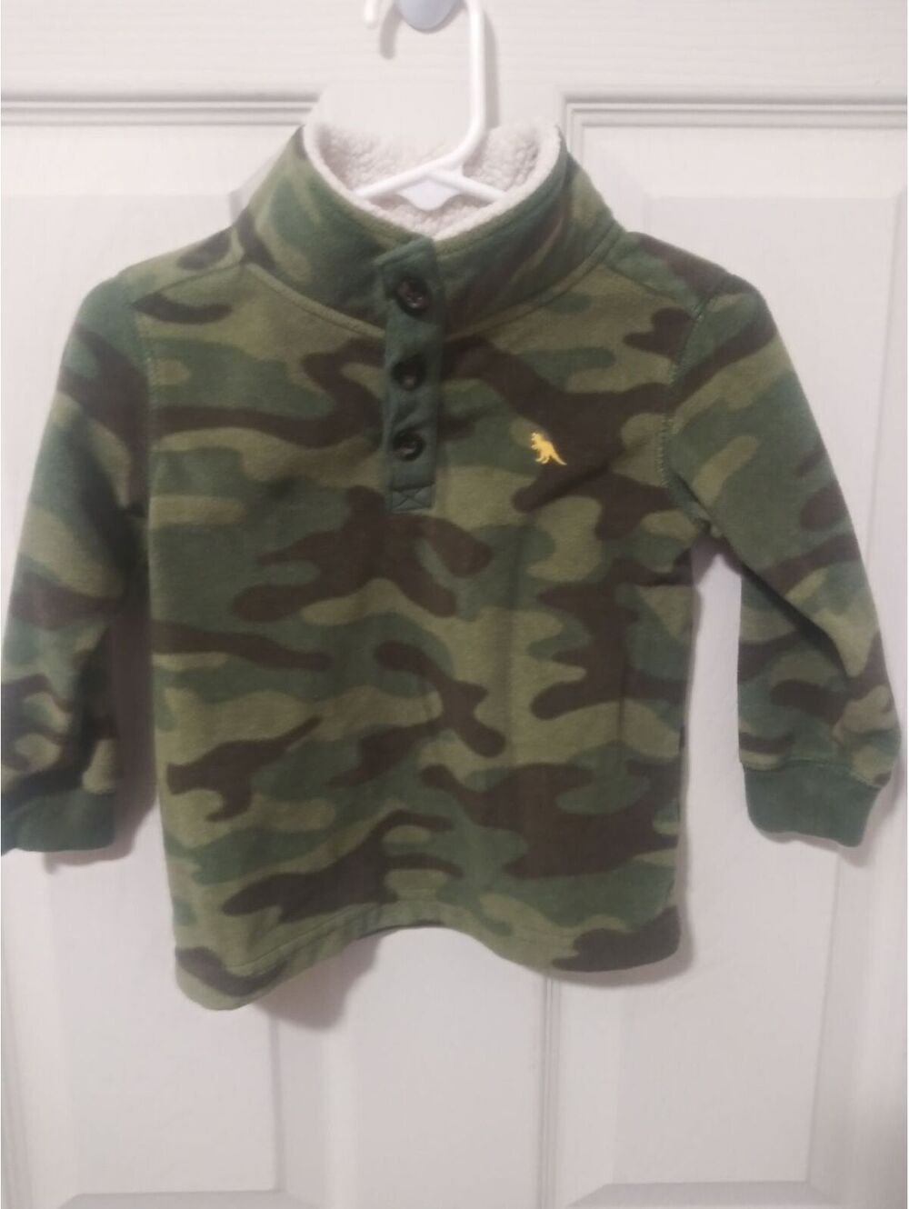 carter's Boys Pullover Fleece Shirt Camouflage 18m Green